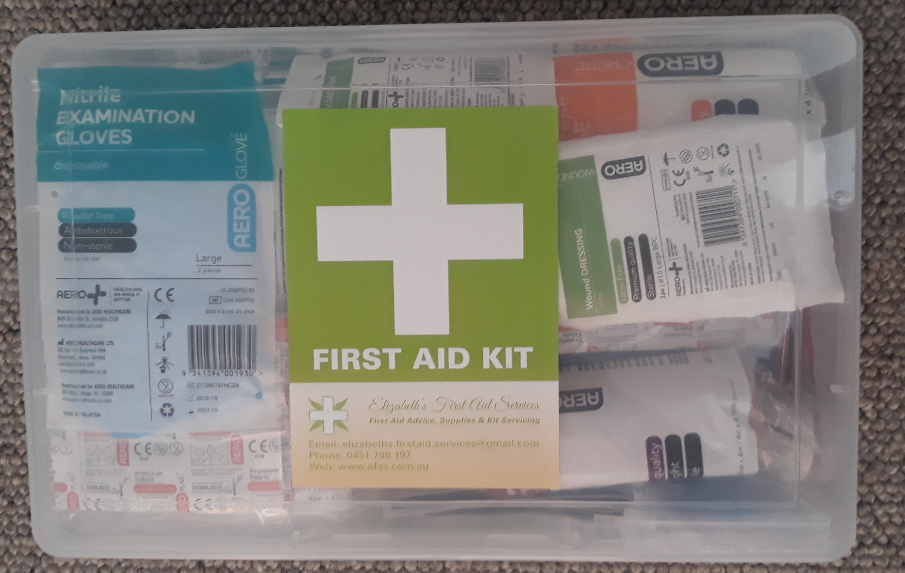 Car Large First Aid Kit (hinged lid)