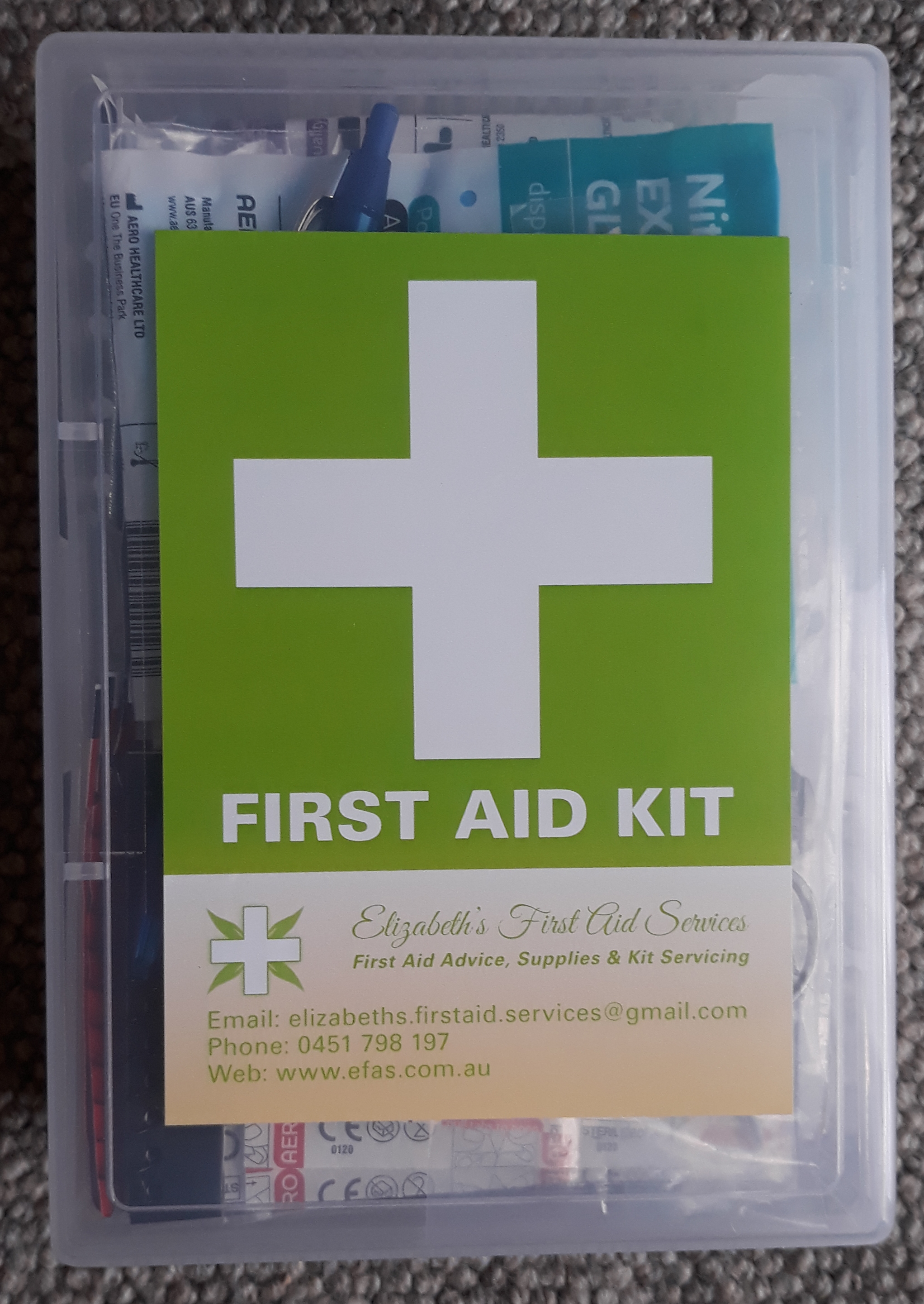 Household First Aid Kit (hinged lid)